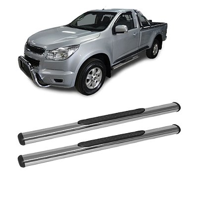 Estribo S10 2013 em diante Cabine Simples Cromo Oblongo