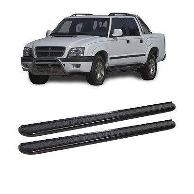 Estribo S10 1996 a 2012 Cabine Dupla Preto Plataforma