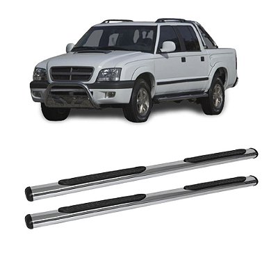 Estribo S10 1996 a 2012 Cabine Dupla Cromado Oblongo