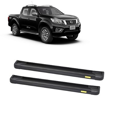 Estribo NP300 2016 2017 2018 Preto Cabine Dupla Alumínio