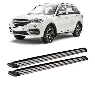 Estribo Lifan X60 2017 em diante Grafite Aluminio Slim