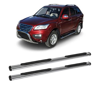 Estribo Lifan X60 2013 a 2016 Cromo Oblongo