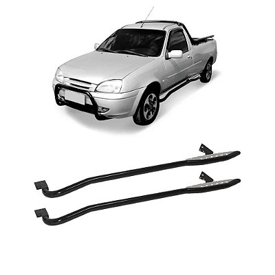 Estribo Courier 1997 a 2013 Preto Plataforma