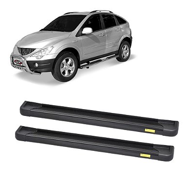 Estribo Actyon SUV 2008 2009 2010 2011 2012 a 2020 Preto