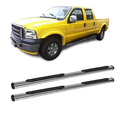 Estribo F350 1999 a 2012 Cabine Dupla Cromado Oblongo