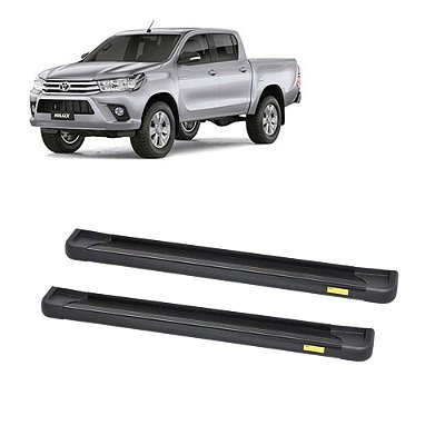Estribo Hilux 2016 2017 2018 Preto Cabine Simples Alumínio