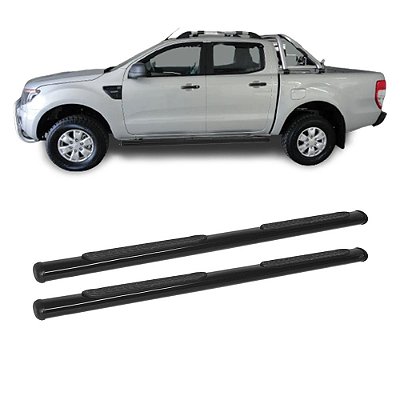 Estribo Ranger 2013 em diante Cabine Dupla Preto Oblongo
