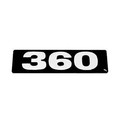 Emblema Potência Acrilico Preto com Espelhado P Scania 360