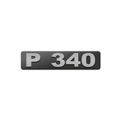 Emblema Potência Para Scania P340 Moderno - Cinza