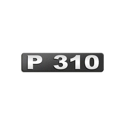 Emblema Potência Para P310 Moderno - Cromado