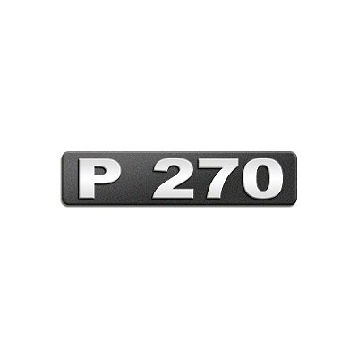 Emblema Potência Para P270 Moderno - Cromado