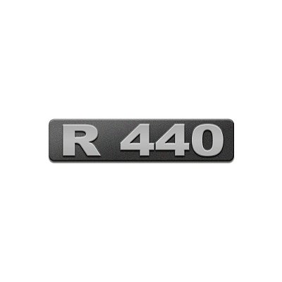 Emblema Potência Para Scania R440 Moderno - Cinza