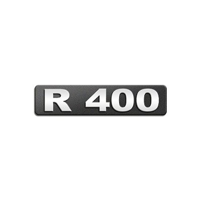 Emblema Potência Para Scania R400 Moderno - Cromado