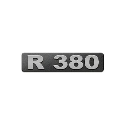 Emblema Potência - Cinza - Para R380 Moderno