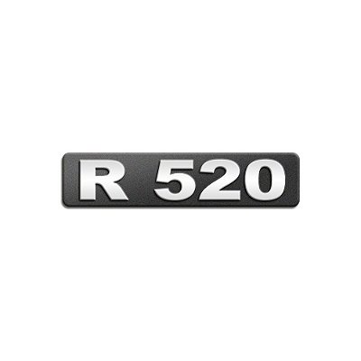 Emblema Potência - Cromado - Para R520 Moderno
