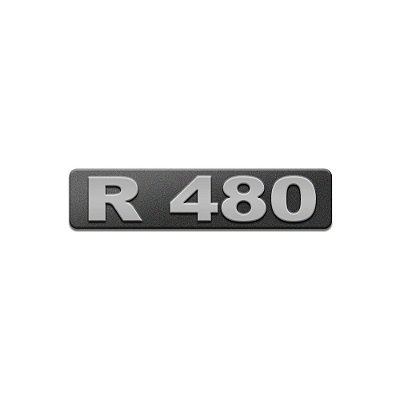 Emblema Potência - Cinza - Para R480 Moderno