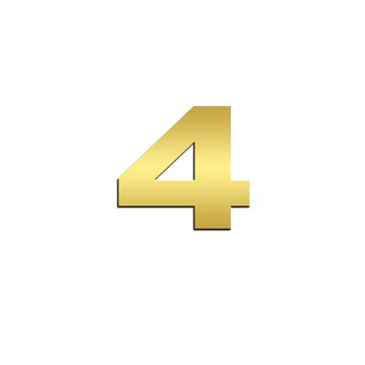 Número 4 Potência Para NTG Inox Dourado