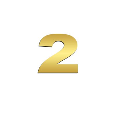 Número 2 (dois) Potência Para Scania NTG Inox Dourado