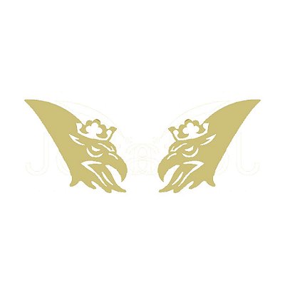 Aplique Moldura Grifão Curto Maçaneta Para SC P 2001 Dourado