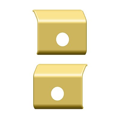 Aplique Com Furos Dobradiça Para Lama Para SC P 1999 Dourado