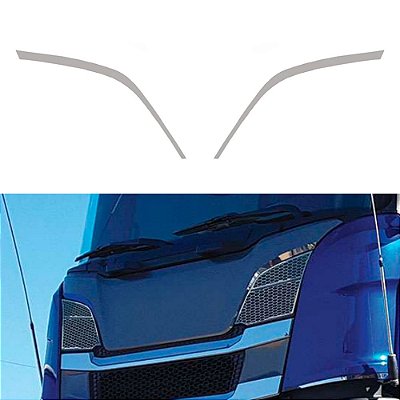Par Aplique Moldura Entrada Ar Para Scania P/G Espelhado