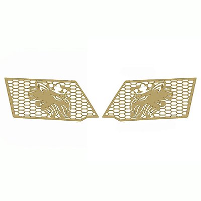 Par Aplique Inferior Ar Para Scania R/S Dourado