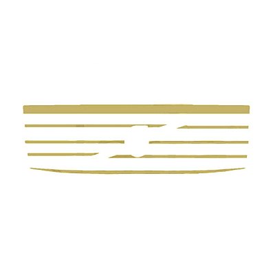 Aplique Máscara Grade Para Volvo FH Até 2014 Dourado