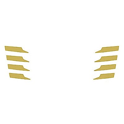 Aplique Pontas Grade Para NTG R/S Dourado