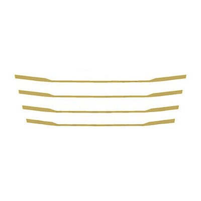 Aplique Mascara Estreita Grade Para Scania NTG R/S Dourada