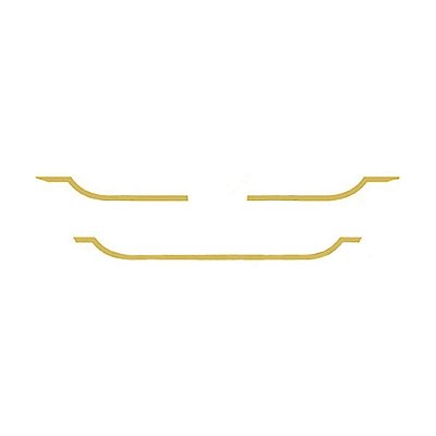 Aplique Máscara Grade - Dourado - Para Mercedes-Benz Axor
