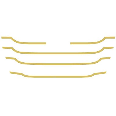 Máscara Grade Para MB Actros Mega Space Dourado Conjunto