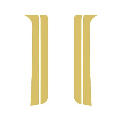 Conjunto Coluna Porta Lisa Para Mercedes-Benz Accelo Dourado