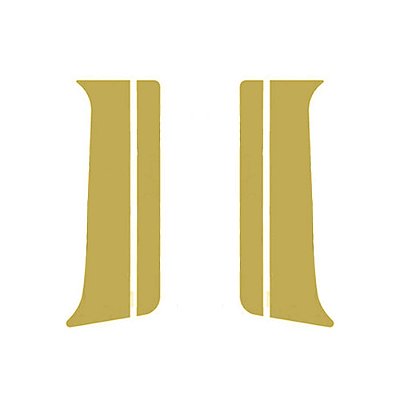 Coluna Porta Lisa Para Mercedes-Benz Axor Dourado Conjunto