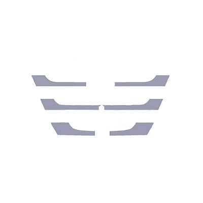 Aplique Máscara Grade Para MB Atego - Espelhada