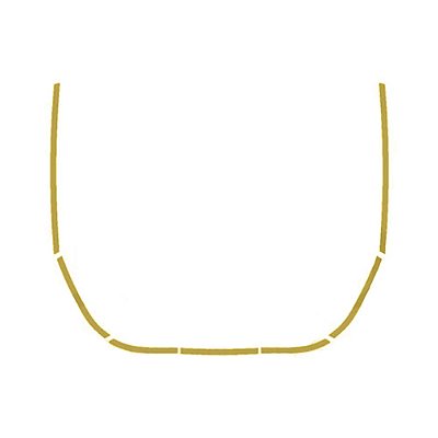 Aplique Contorno Grade Para Daf XF Dourado Conjunto