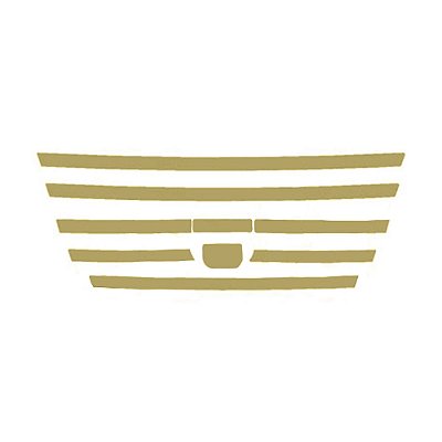 Aplique Interno Grade Frontal Para Daf XF Dourado - Conjunto