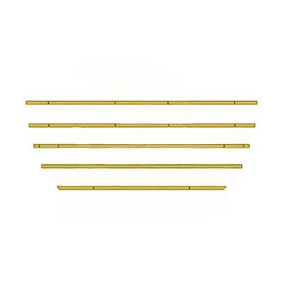 Aplique Grade Inferior Para Daf XF Dourada Conjunto