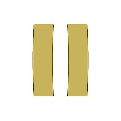 Par Aplique Canto Estribo Para Daf XF - Dourado
