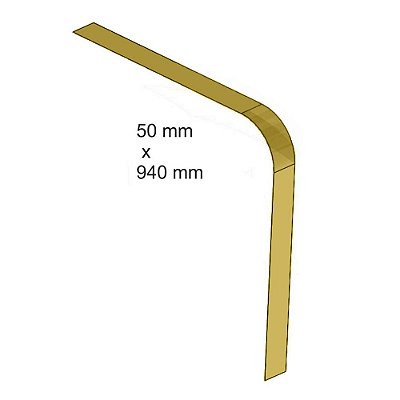 Cinta Aplique Tanque Plástico 50x940 Para Scania S4 Dourado