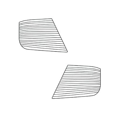 Protetor de Farol e Auxiliar para Iveco Tector Cursor Preto