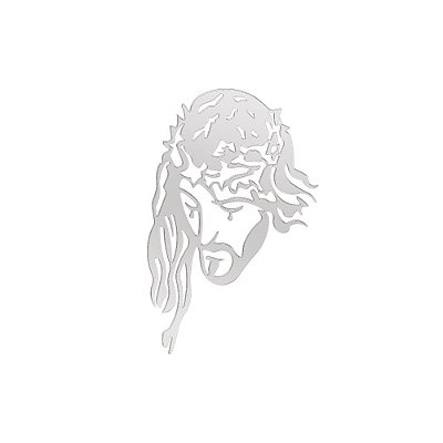 Acabamento de Inox Cristo 517 x 385mm - Lado Esquerdo