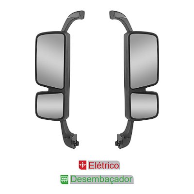 Par Espelho Retrovisor p Actros 2019 Desembaçador Elétrico