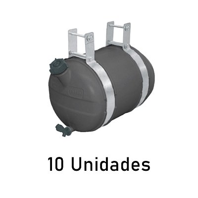 Reservatório Barrica Água Plástica 16 Litros - Preta 10 Un