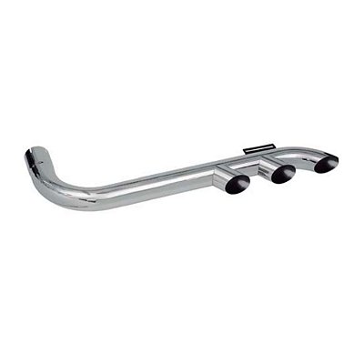 Tubo Lateral Cromado com 3 Saídas - 4" - 1270mm