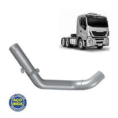 Tubo Saída p Iveco Stralis Hi-Way Hi-Road 2012 Euro 5 Inox