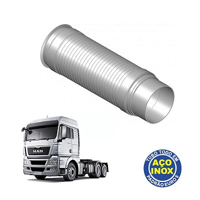 Tubo Flexível 4.1/2" p MAN TGX 2017 2018 a 2020 Euro 5 Inox