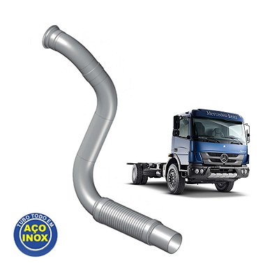 Tubo Saída Motor 3.1/2" para Mercedes-Benz 1719 Todo em Inox