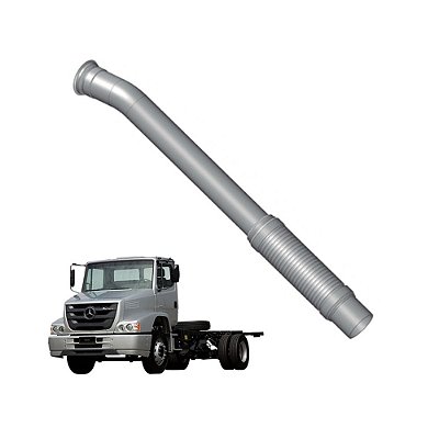 Tubo Saída 3.1/2" p MB Accelo 815 915 1016 1316 Euro 5 Inox