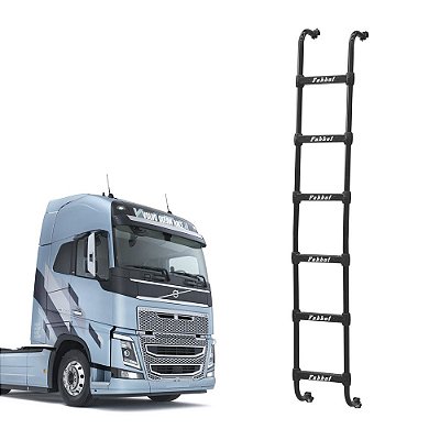 Escada Volvo Fh Globetrotter 2015 Até 2017 Preto 6 Degraus