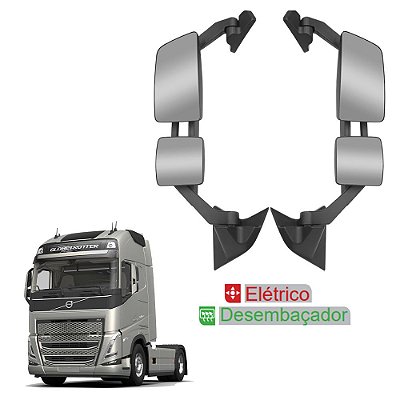 Par Retrovisor p Volvo FH 2015/2021 c Desembaçador Elétrico